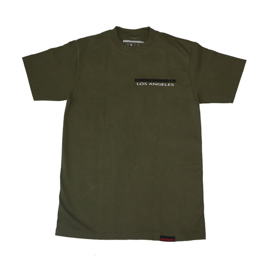 MEN LOS ANGELES CREW NECK- OLIVE